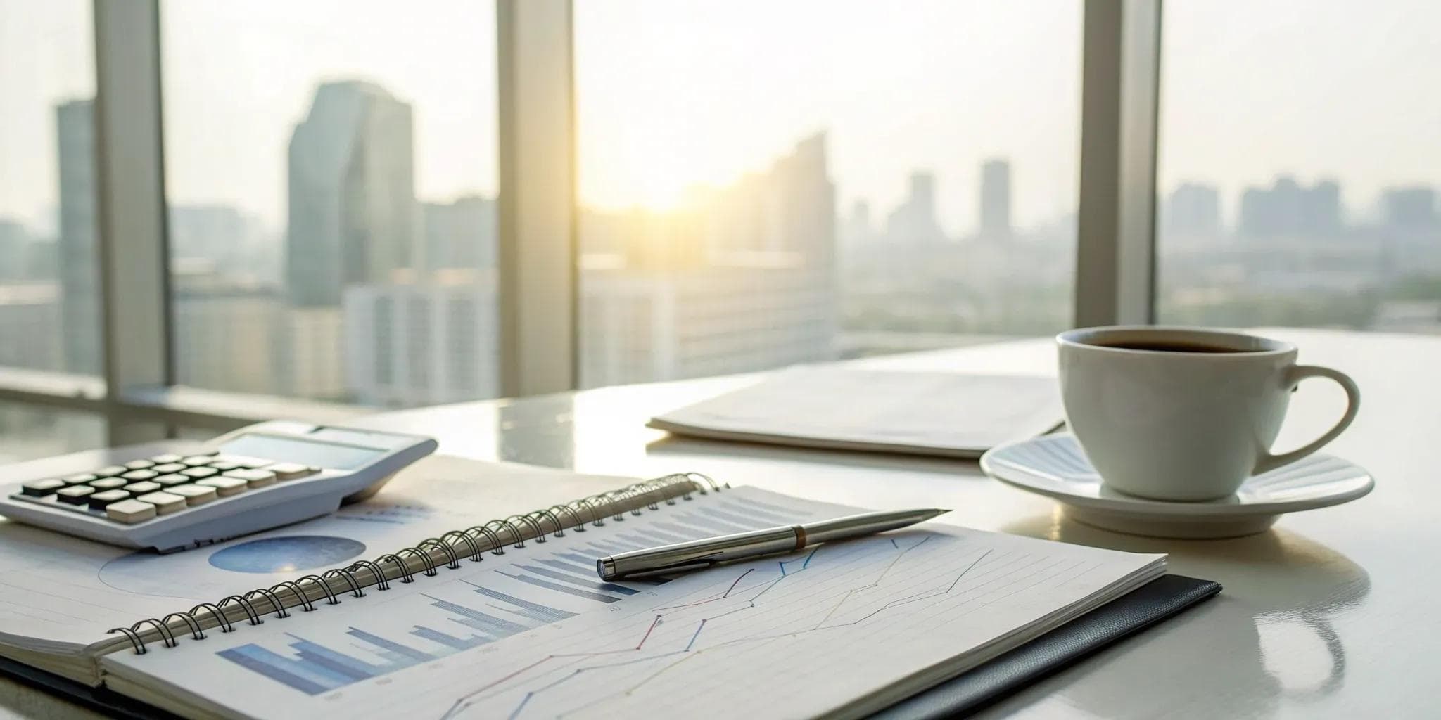 Comparing cash flow vs revenue charts with a calculator before buying a business.